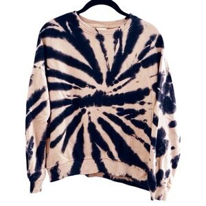 🖤URBAN REBEL Tie-Dye Sweatshirt in Black and Tan Size S